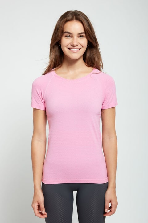 Perform W T-Shirt seamless T-Shirt pink von Perform