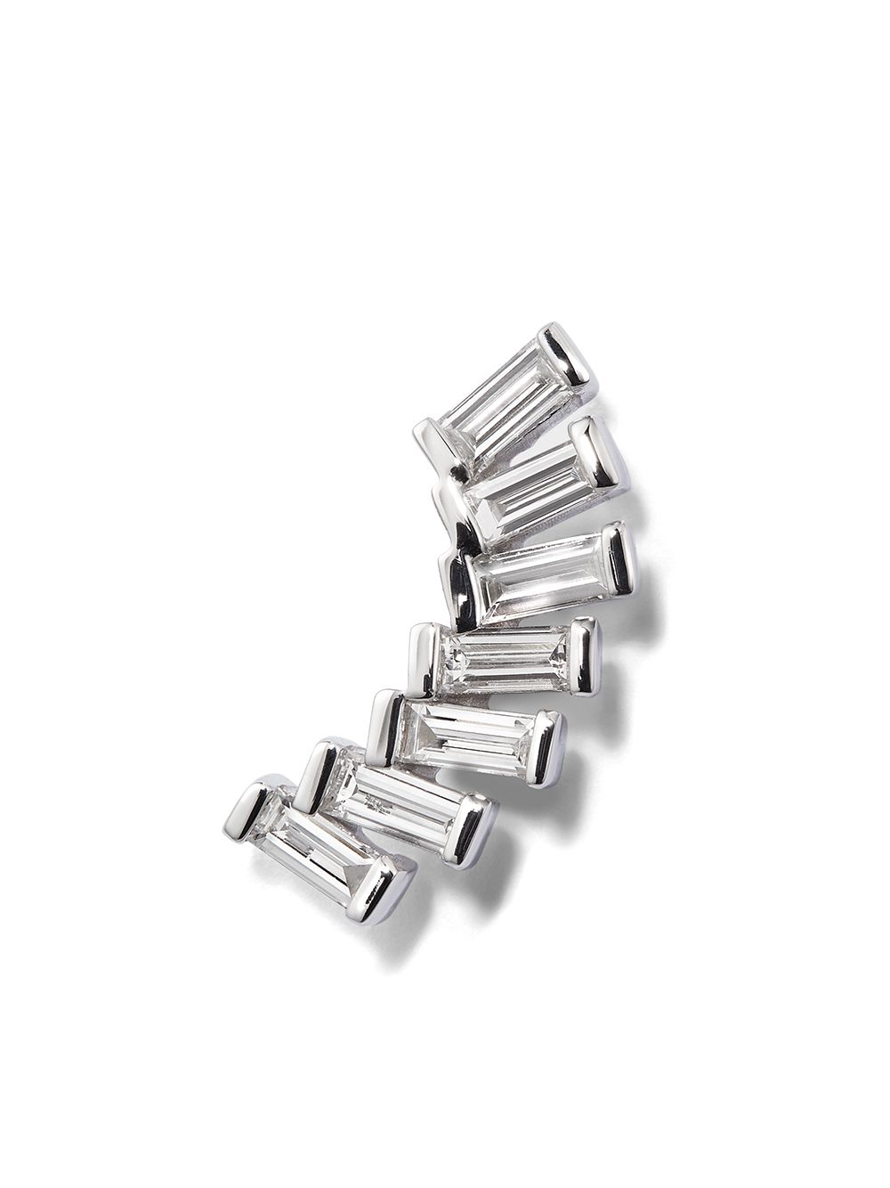 Persée 18K white gold Baguette diamond earring - Silver von Persée