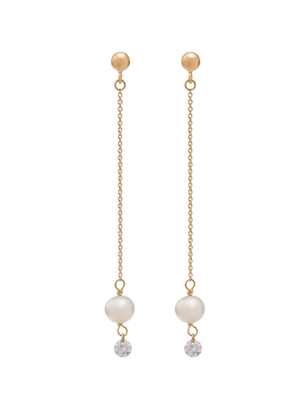 Persée 18kt yellow gold chain drop earrings von Persée