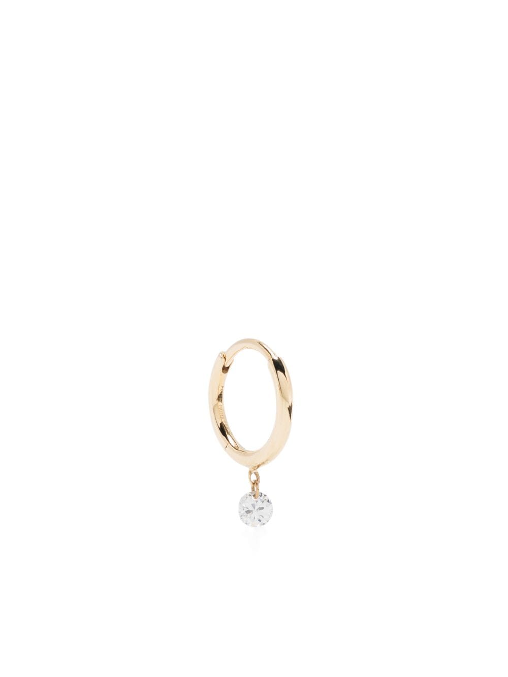 Persée 18kt yellow gold diamond hoop earring von Persée