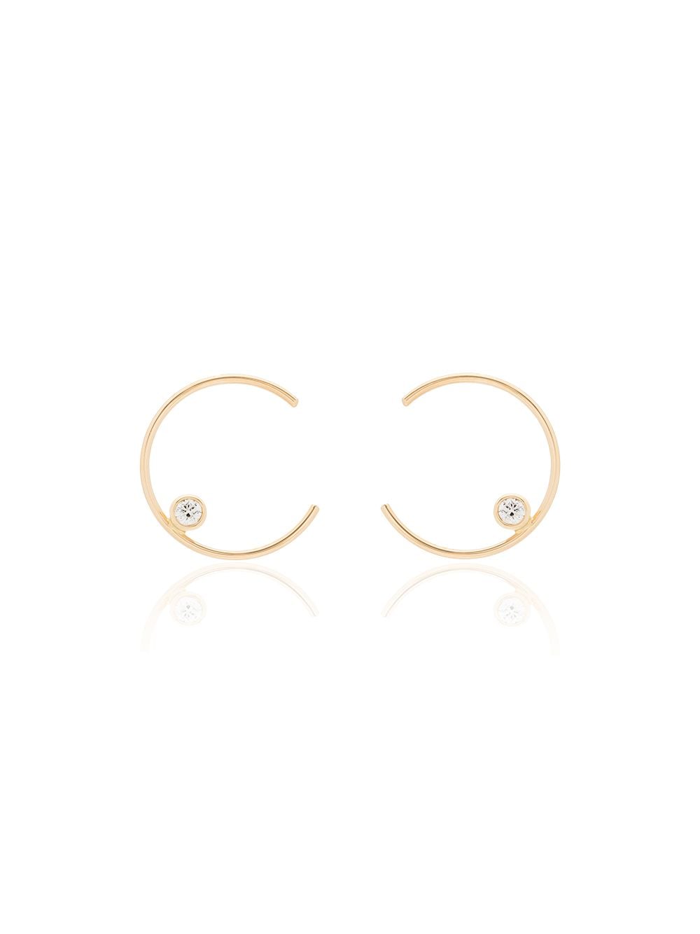 Persée 18kt yellow gold hoop earrings - YELLOW GOLD DIAMOND von Persée
