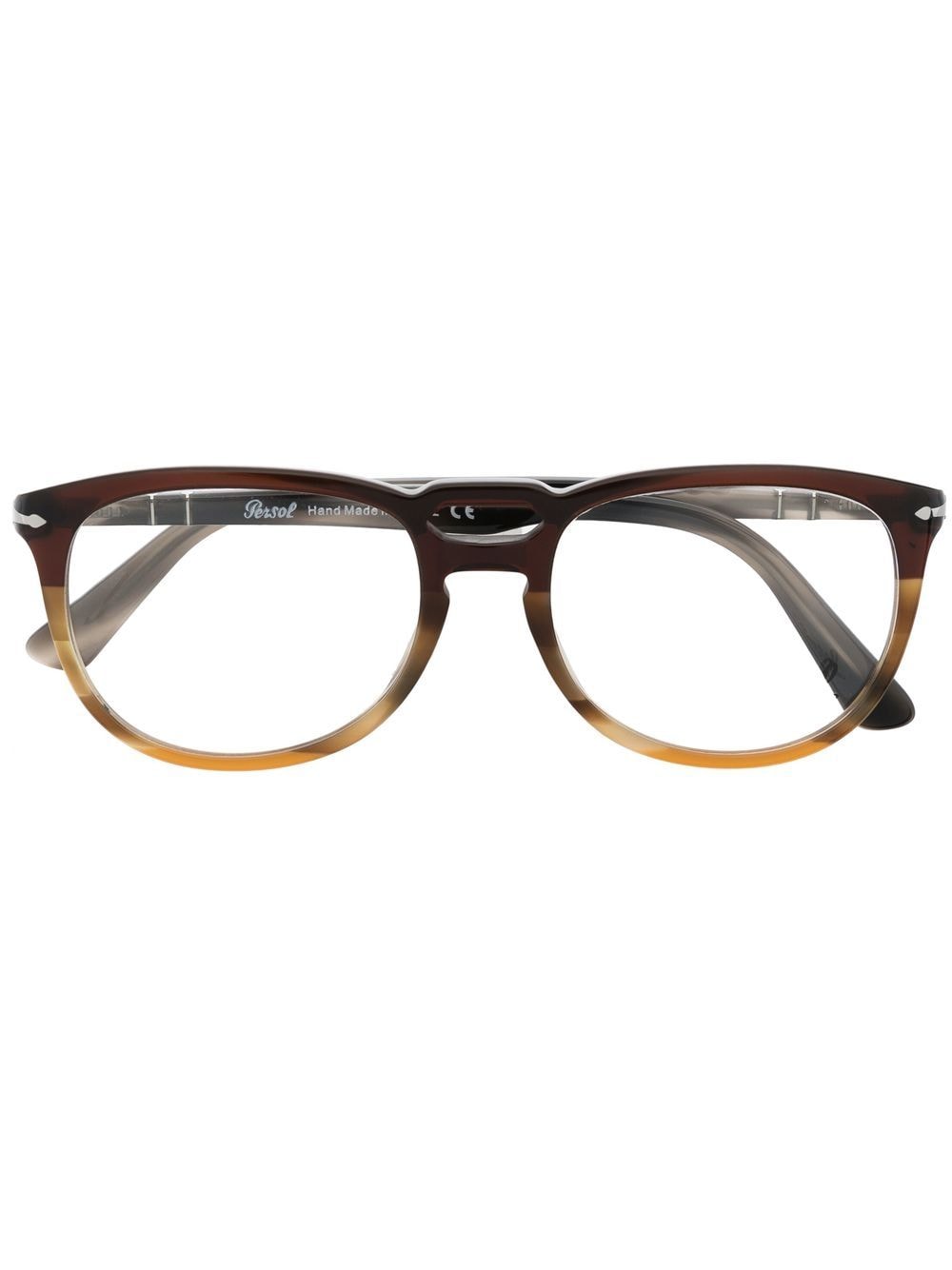 Persol round frame faded glasses - Brown von Persol