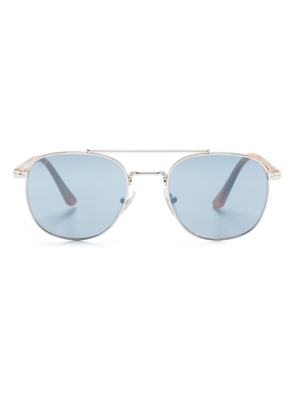 Persol tortoiseshell-effect round-frame sunglasses - Silver von Persol