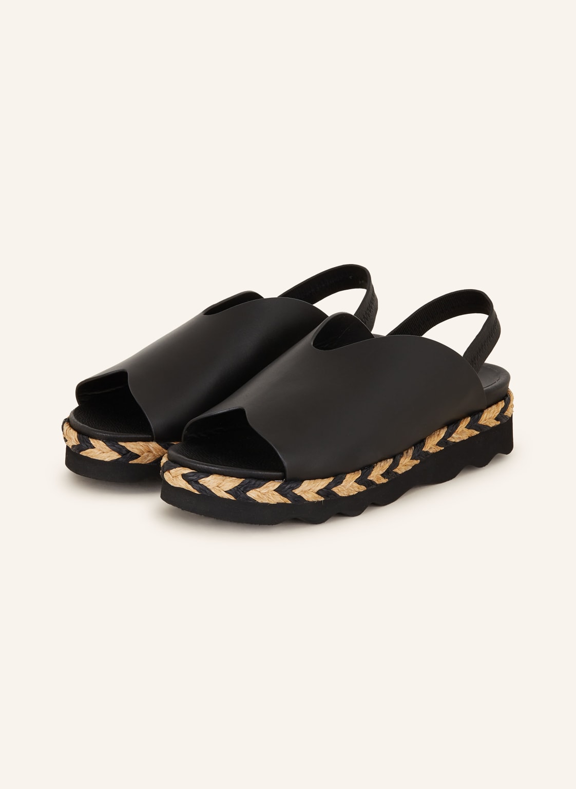 Pertini Plateau-Sandalen schwarz von Pertini