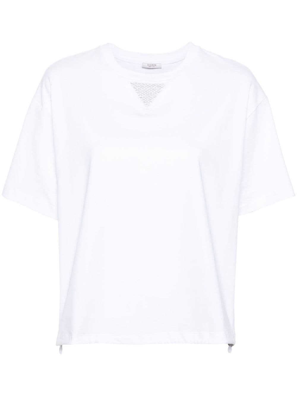 Peserico Punto Luce-detail cotton T-shirt - White von Peserico