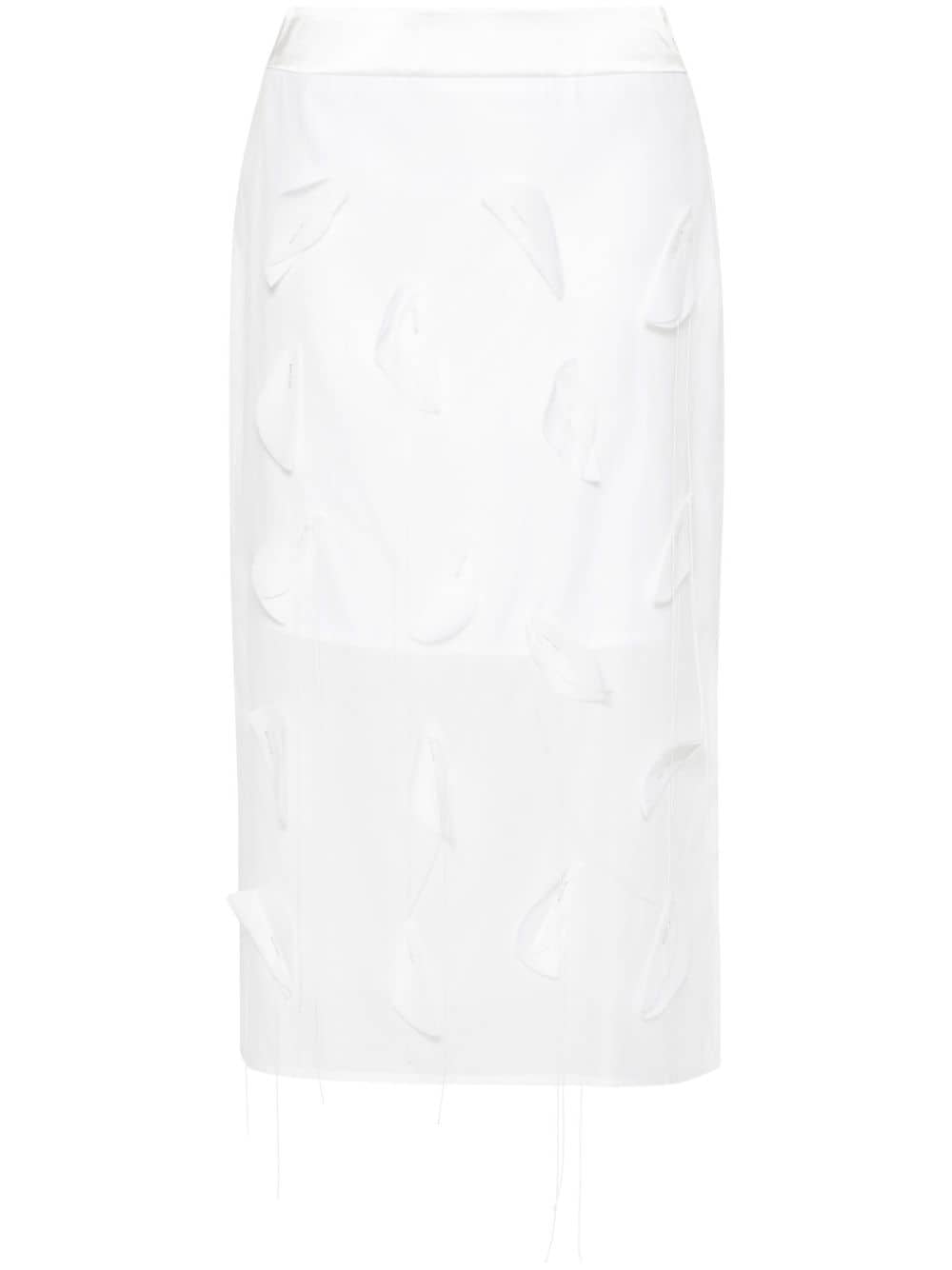 Peserico appliqué-detail organza skirt - White von Peserico