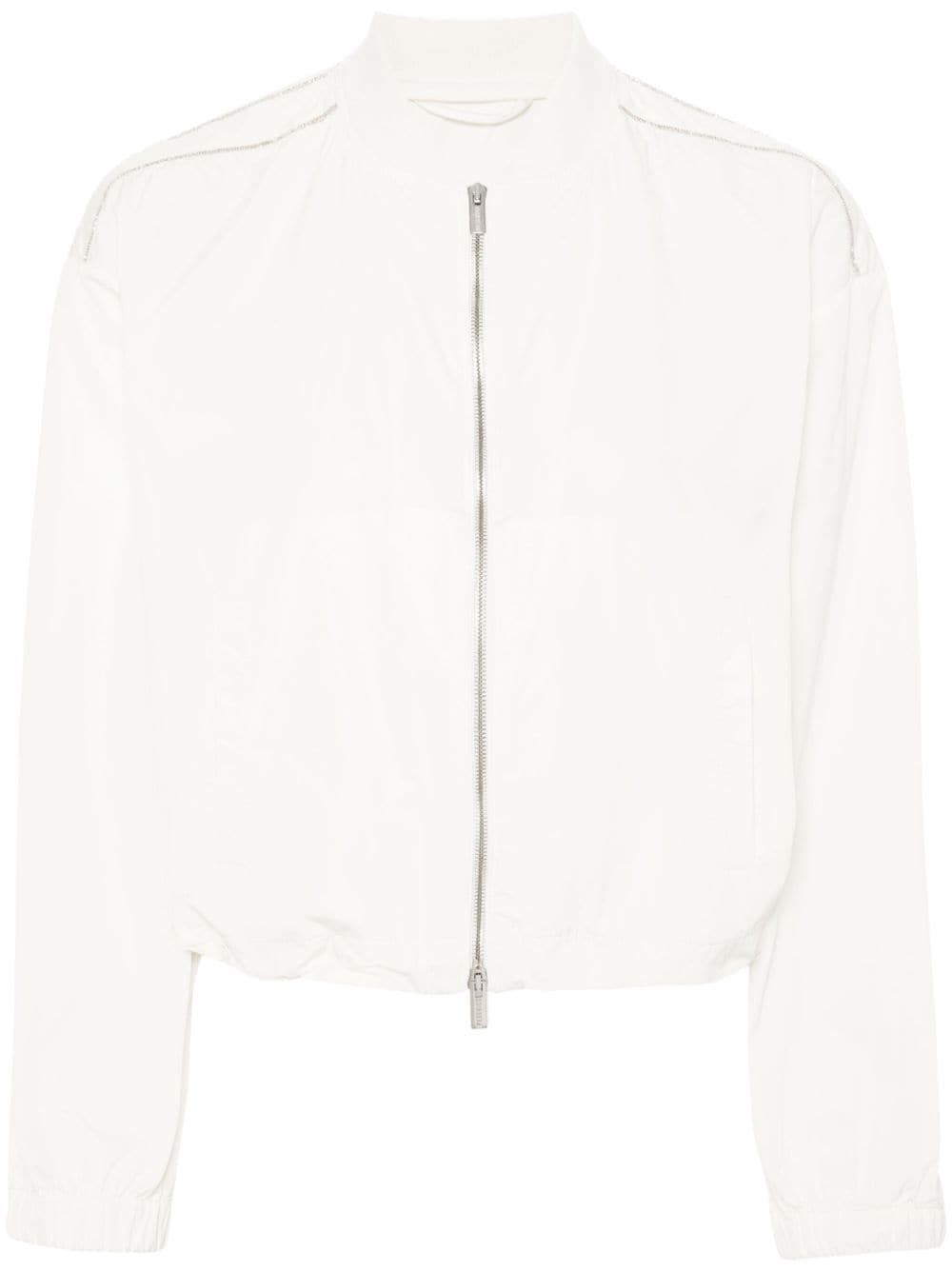 Peserico bead-detail bomber jacket - Neutrals von Peserico