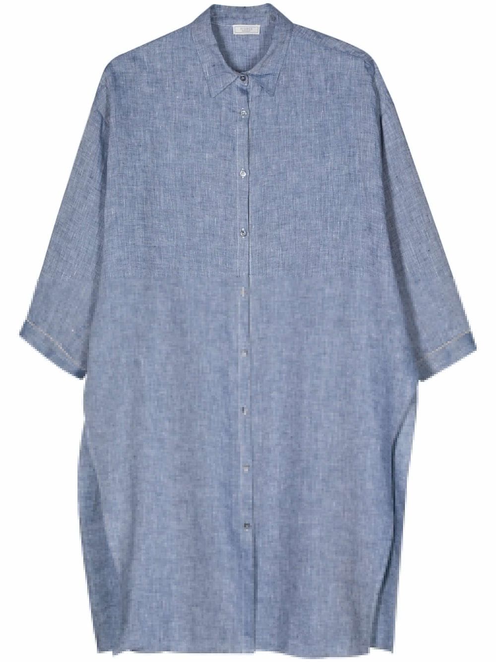 Peserico bead-detail linen shirt - Blue von Peserico