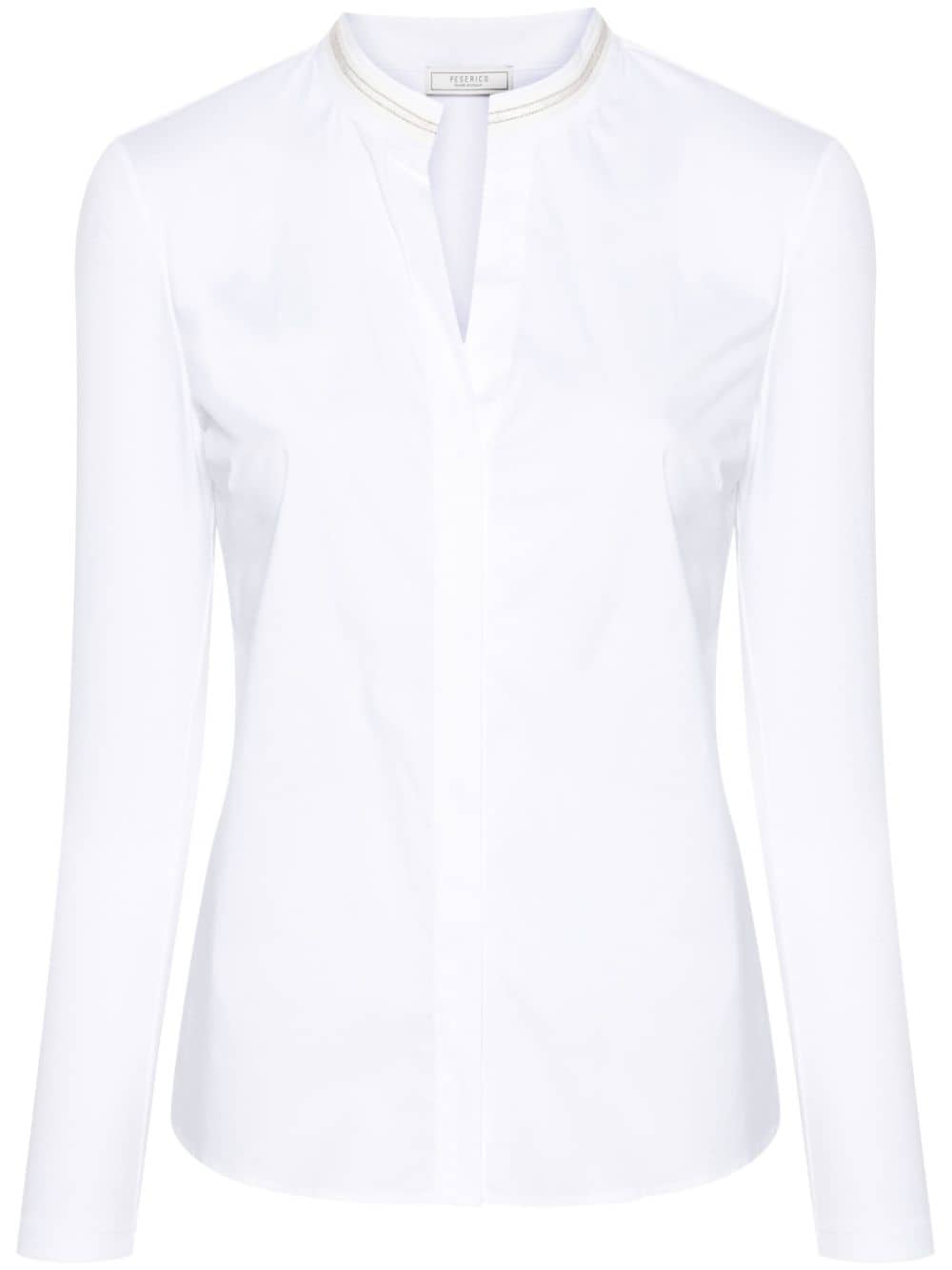 Peserico bead-detail poplin shirt - White von Peserico