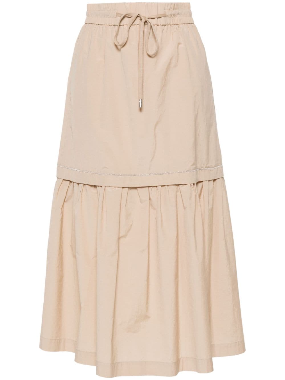 Peserico bead-detail poplin skirt - Neutrals von Peserico