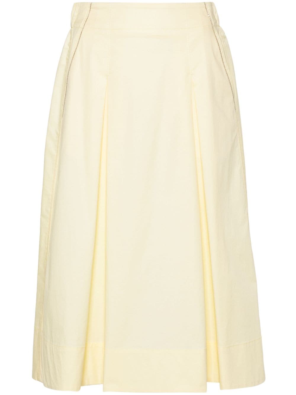 Peserico bead-detail twill skirt - Yellow von Peserico