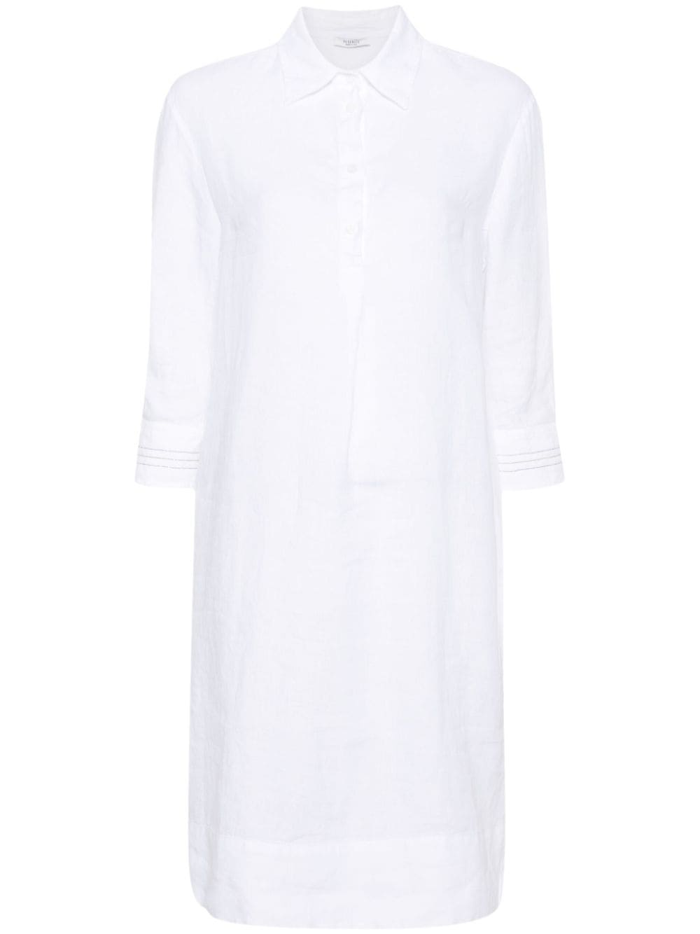 Peserico bead-embellished linen shirt dress - White von Peserico