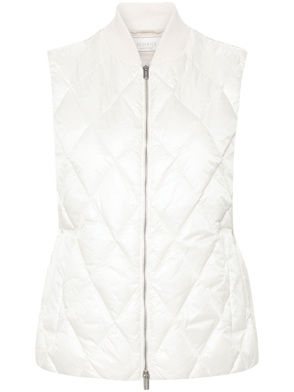 Peserico bead-embellished puffer vest - Neutrals von Peserico