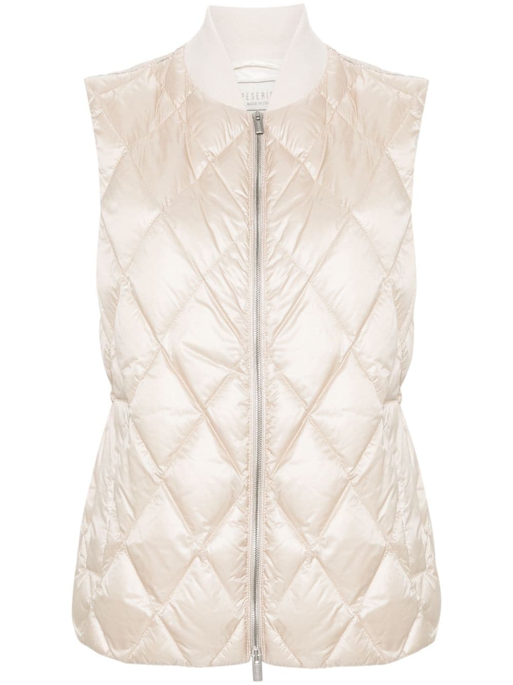 Peserico bead-embellished puffer vest - Neutrals von Peserico