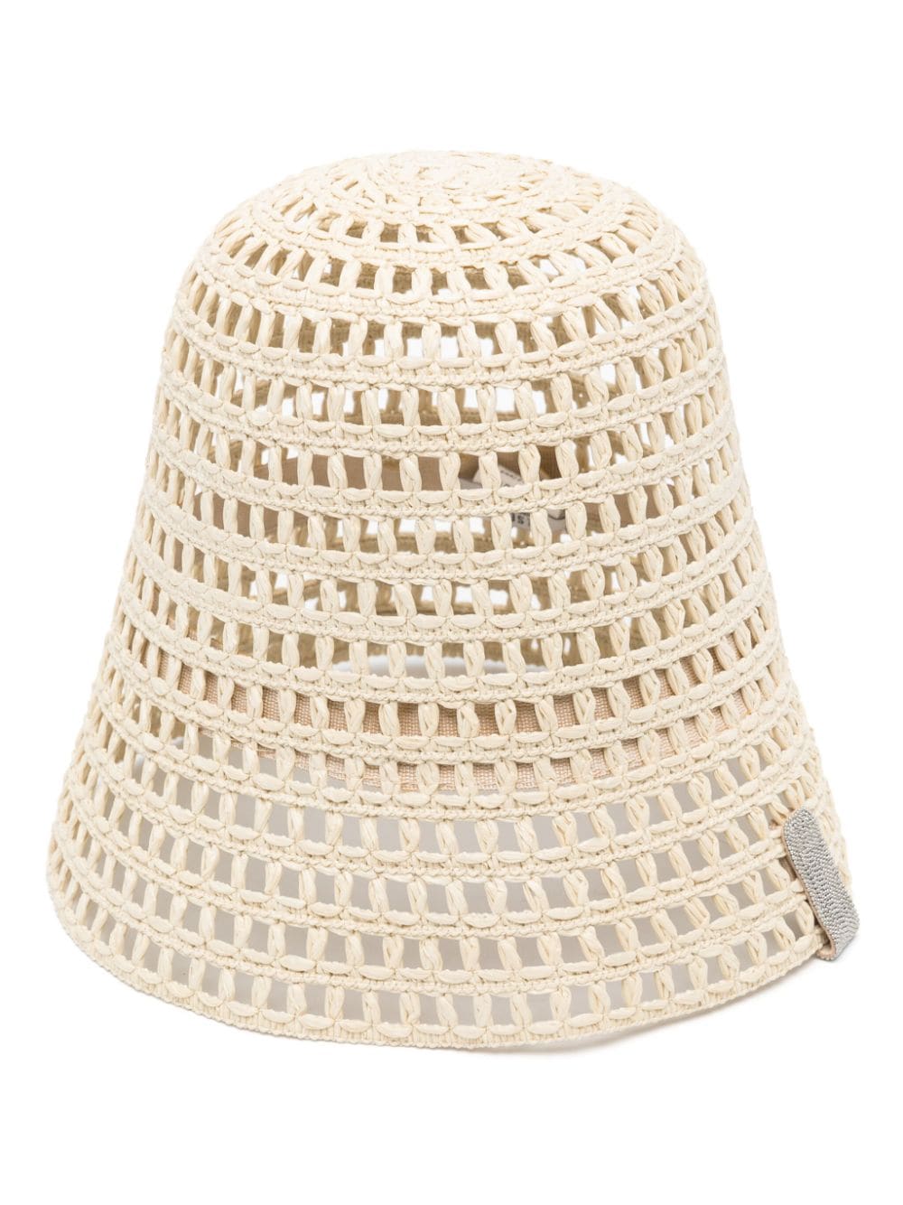 Peserico bead-embellishment interwoven hat - Neutrals von Peserico