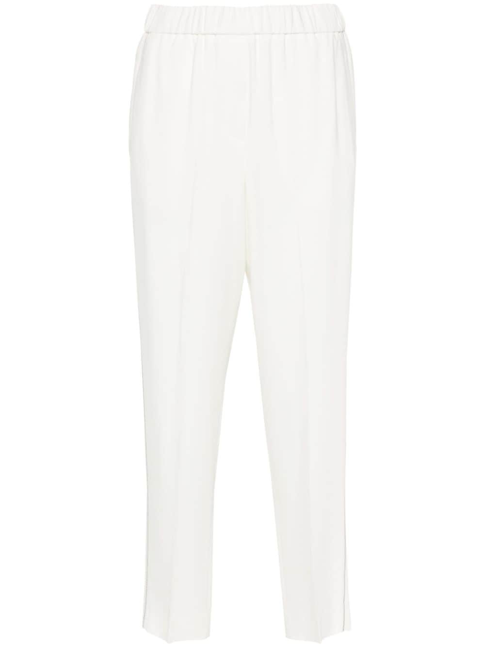 Peserico bead-trim tapered trousers - White von Peserico