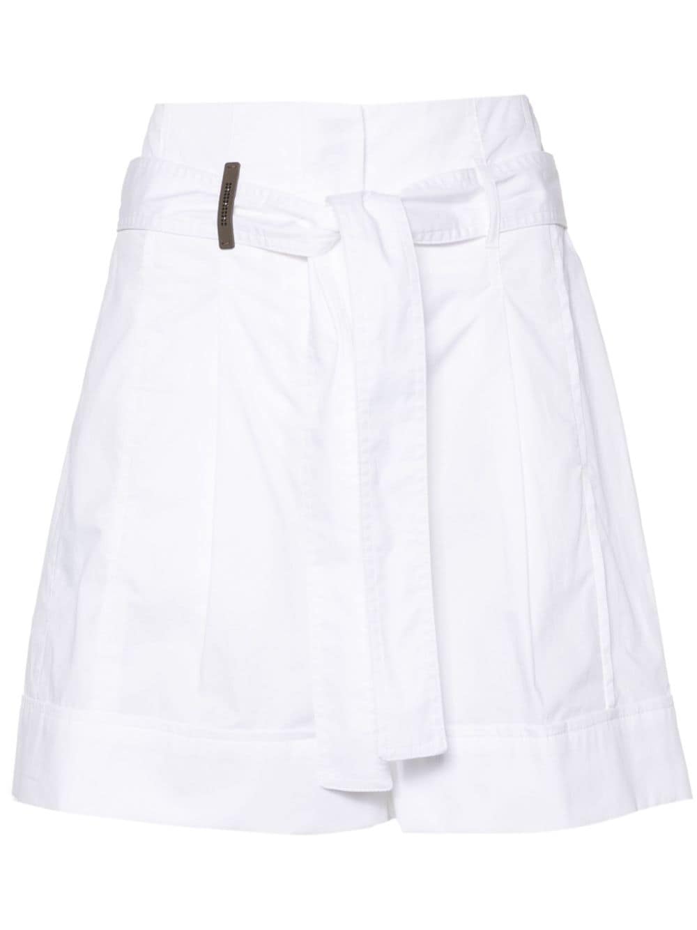 Peserico belted poplin shorts - White von Peserico