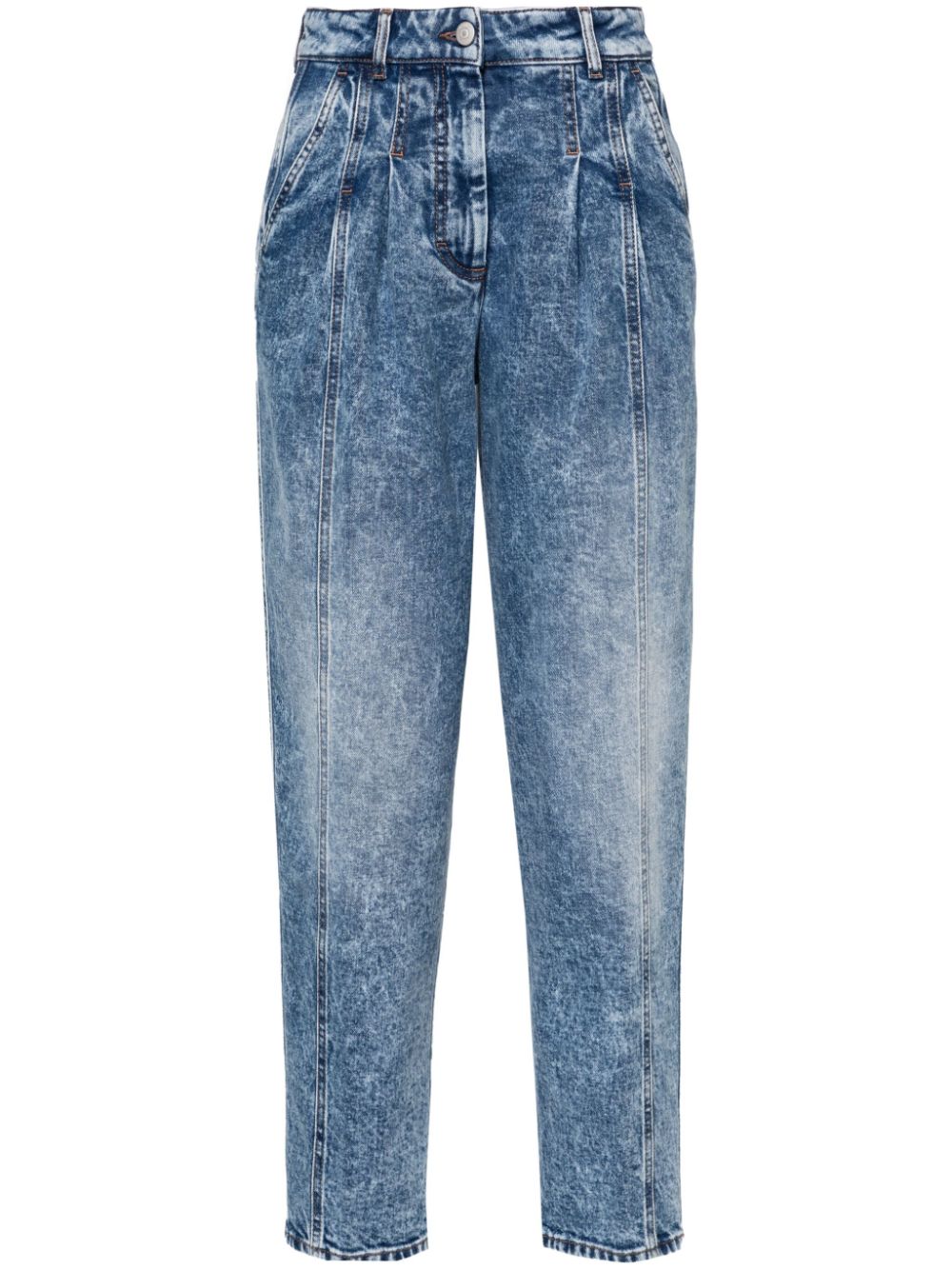 Peserico bleach-wash tapered jeans - Blue von Peserico