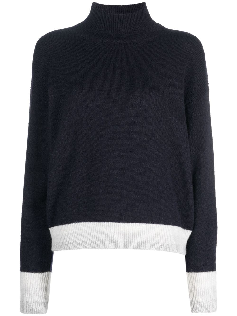 Peserico contrasting-border high-neck jumper - Blue von Peserico