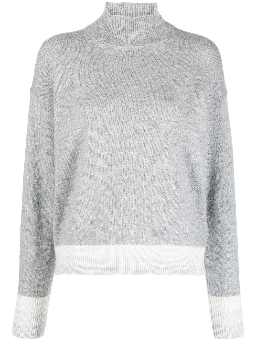 Peserico contrasting-border high-neck jumper - Grey von Peserico