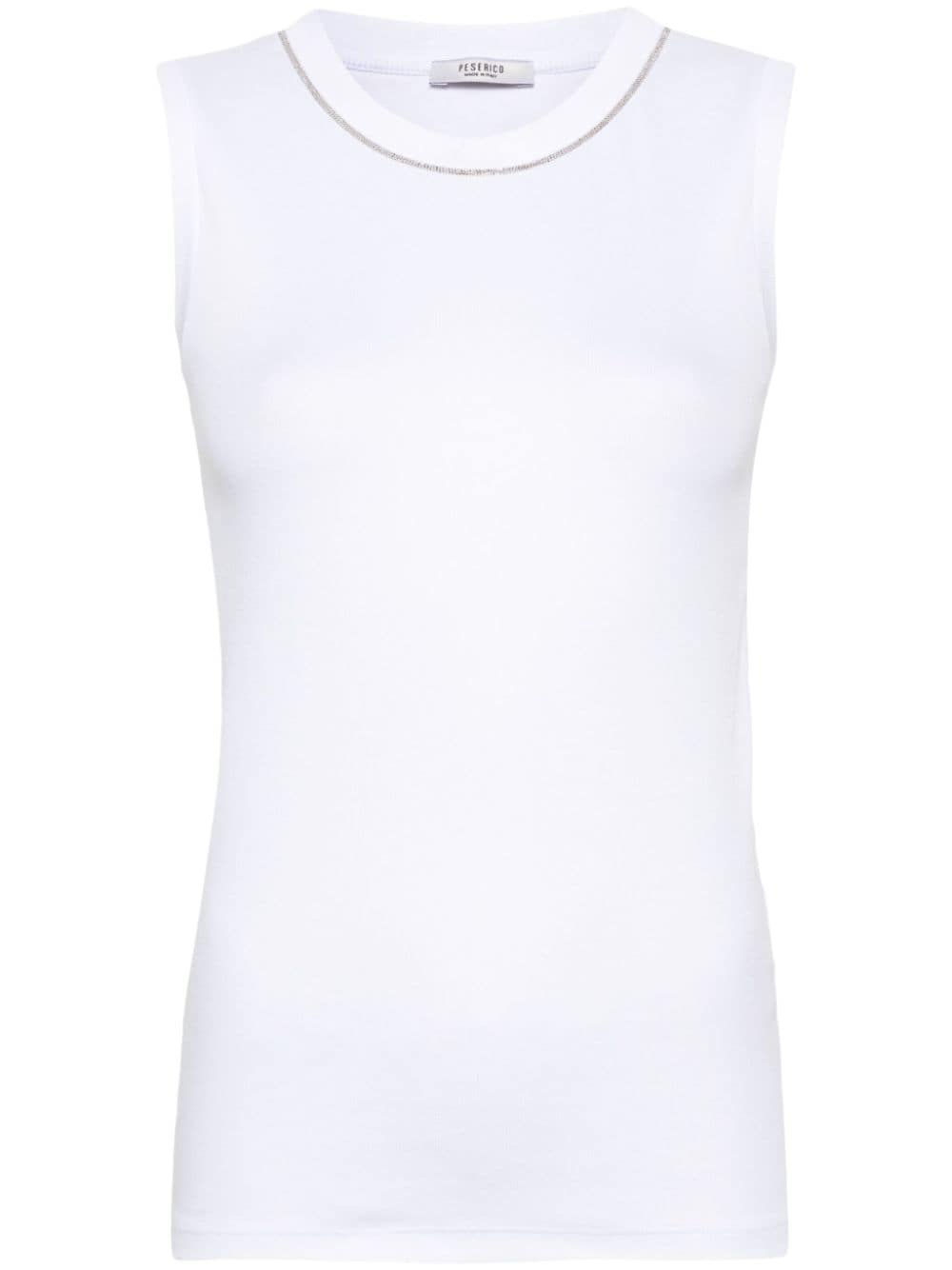 Peserico crystal-embellished tank top - White von Peserico