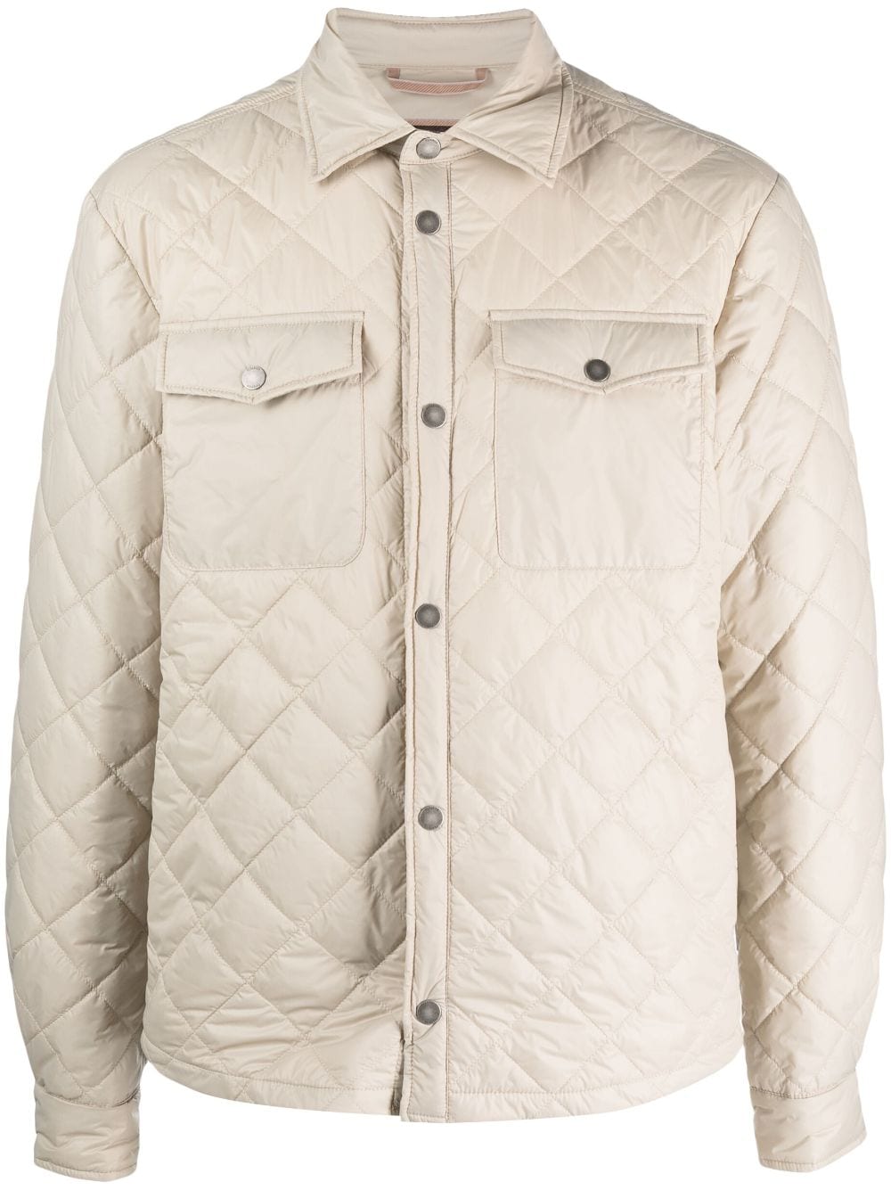 Peserico diamond-quilted shirt jacket - Neutrals von Peserico