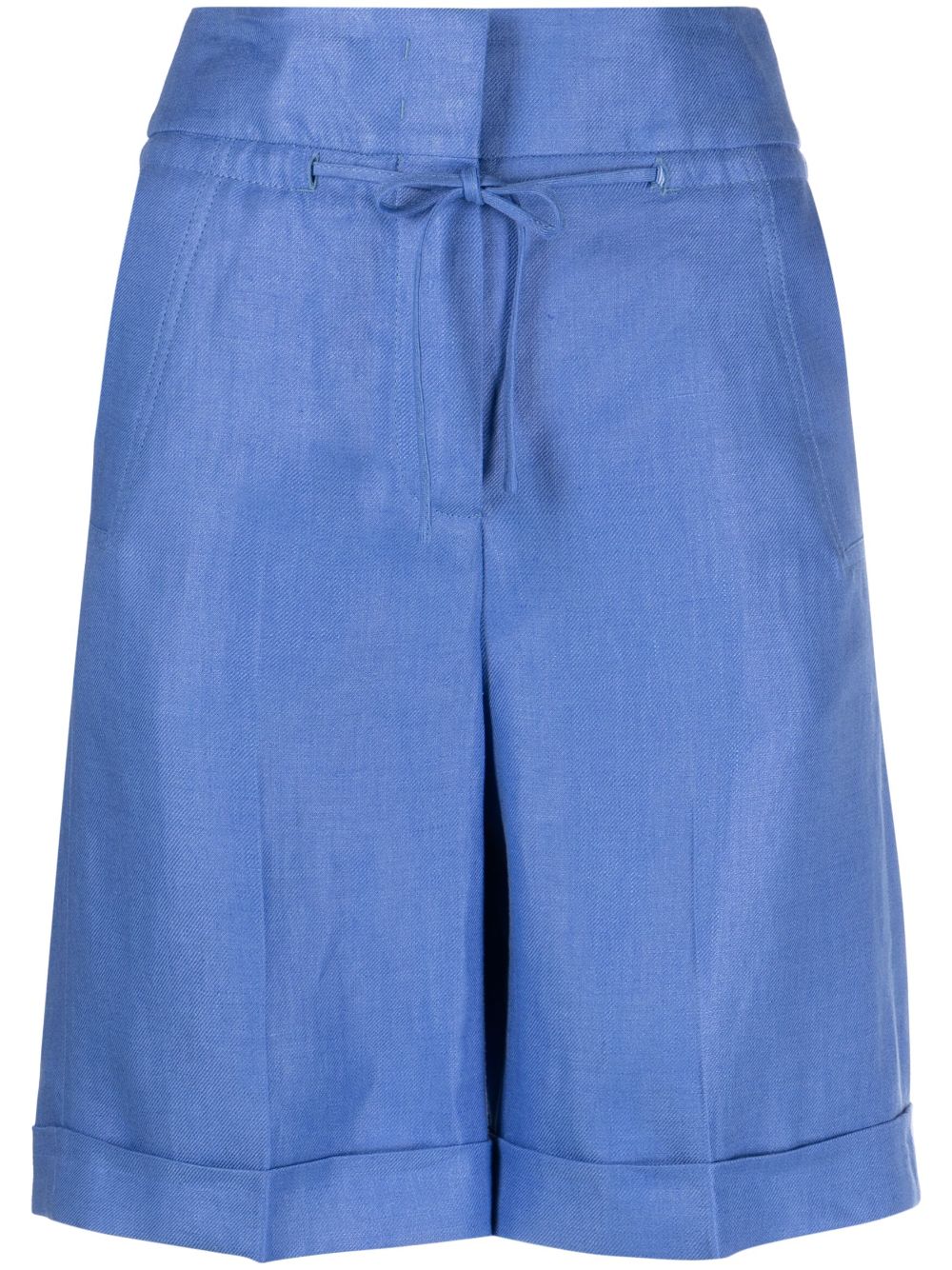 Peserico drawstring linen shorts - Blue von Peserico