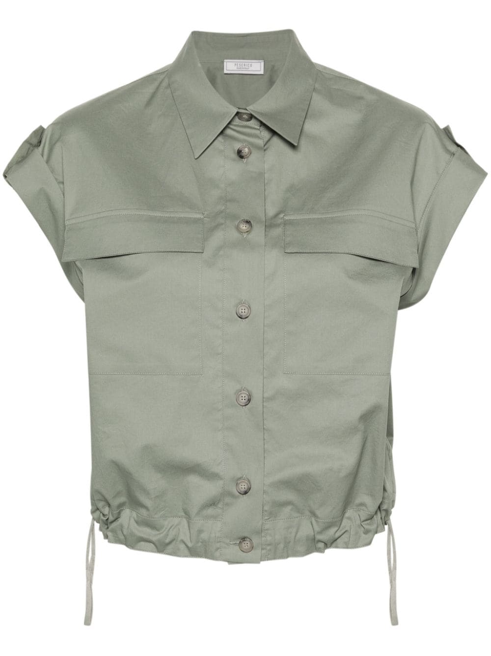 Peserico drawstring sleeveless shirt - Green von Peserico