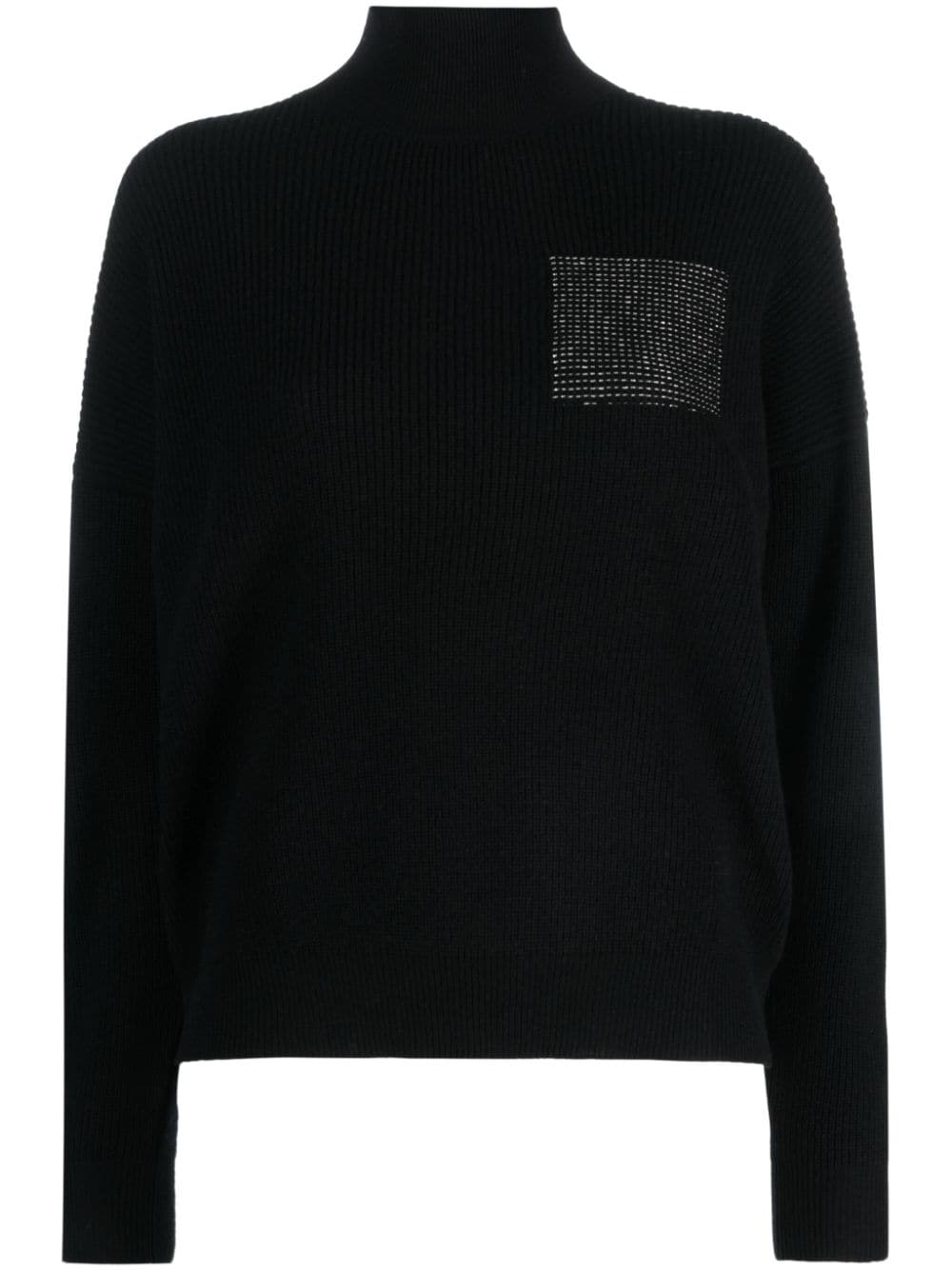 Peserico high-neck ribbed-knit jumper - Black von Peserico