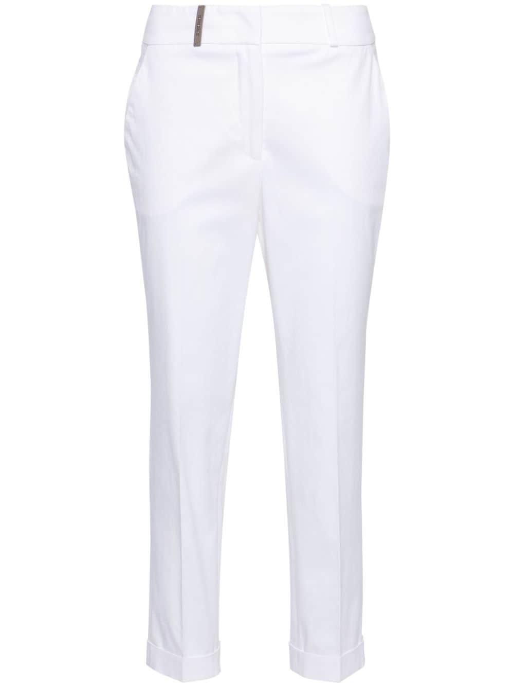 Peserico high-waist cropped trousers - White von Peserico