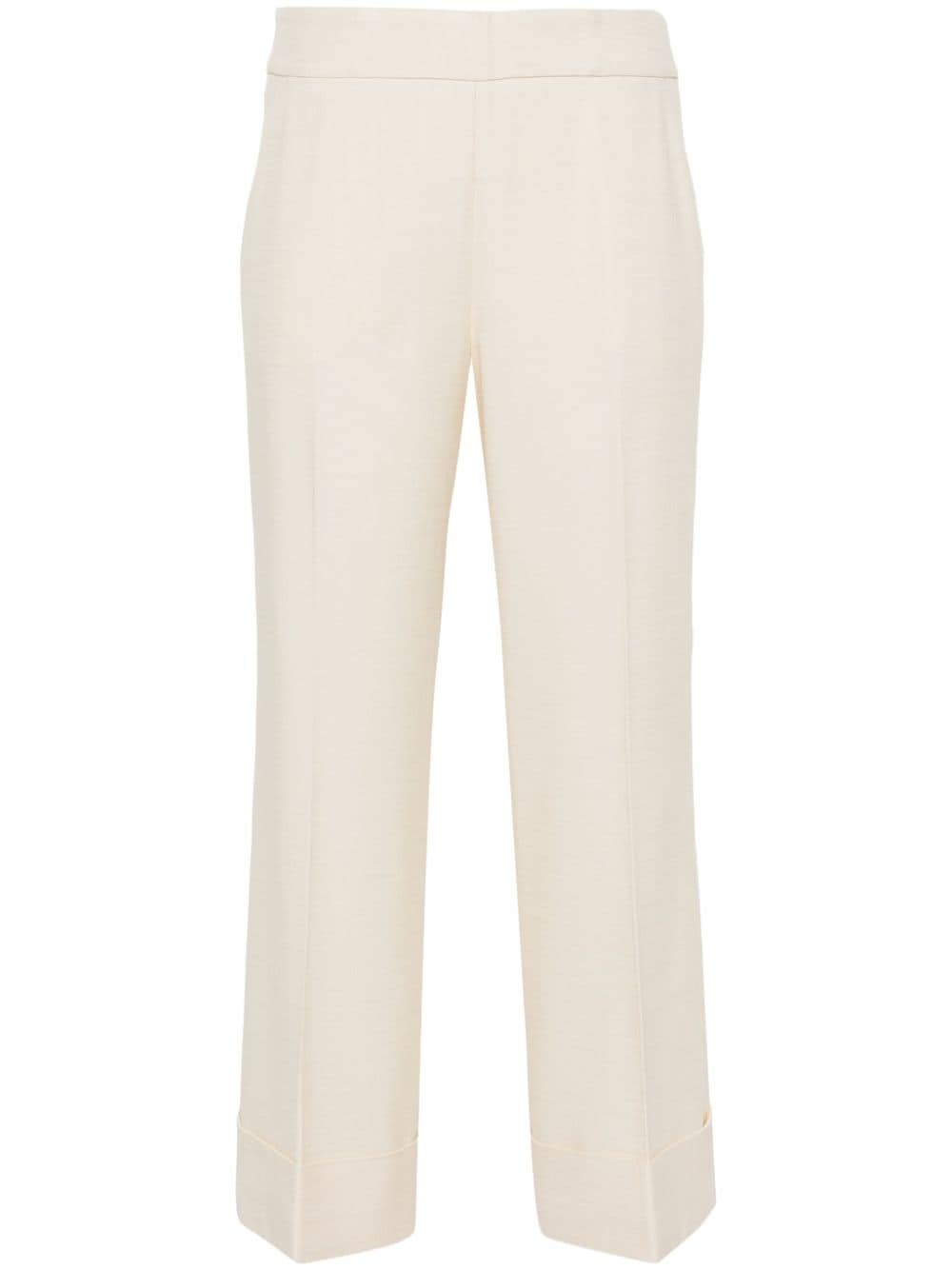 Peserico high-waist tailored cropped trousers - Neutrals von Peserico