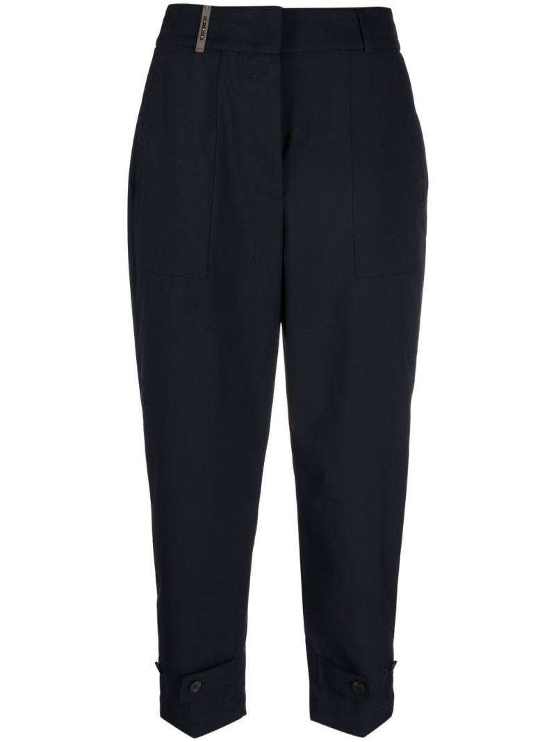 Peserico high-waisted tapered trousers - Blue von Peserico