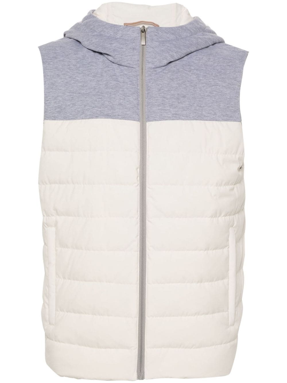 Peserico hooded quilted gilet - White von Peserico