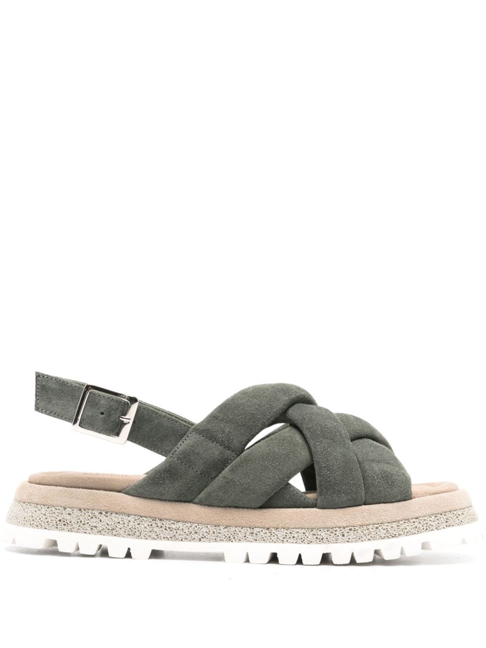 Peserico interwoven-straps suede sandal - Green von Peserico