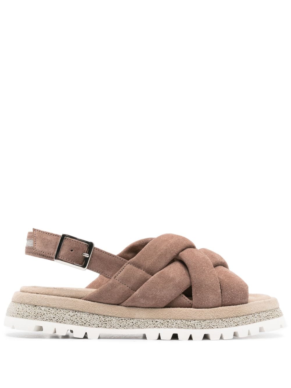 Peserico interwoven-straps suede sandals - Brown von Peserico