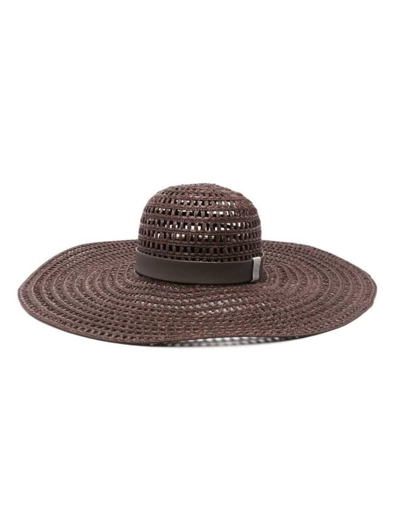 Peserico interwoven sun hat - Brown von Peserico