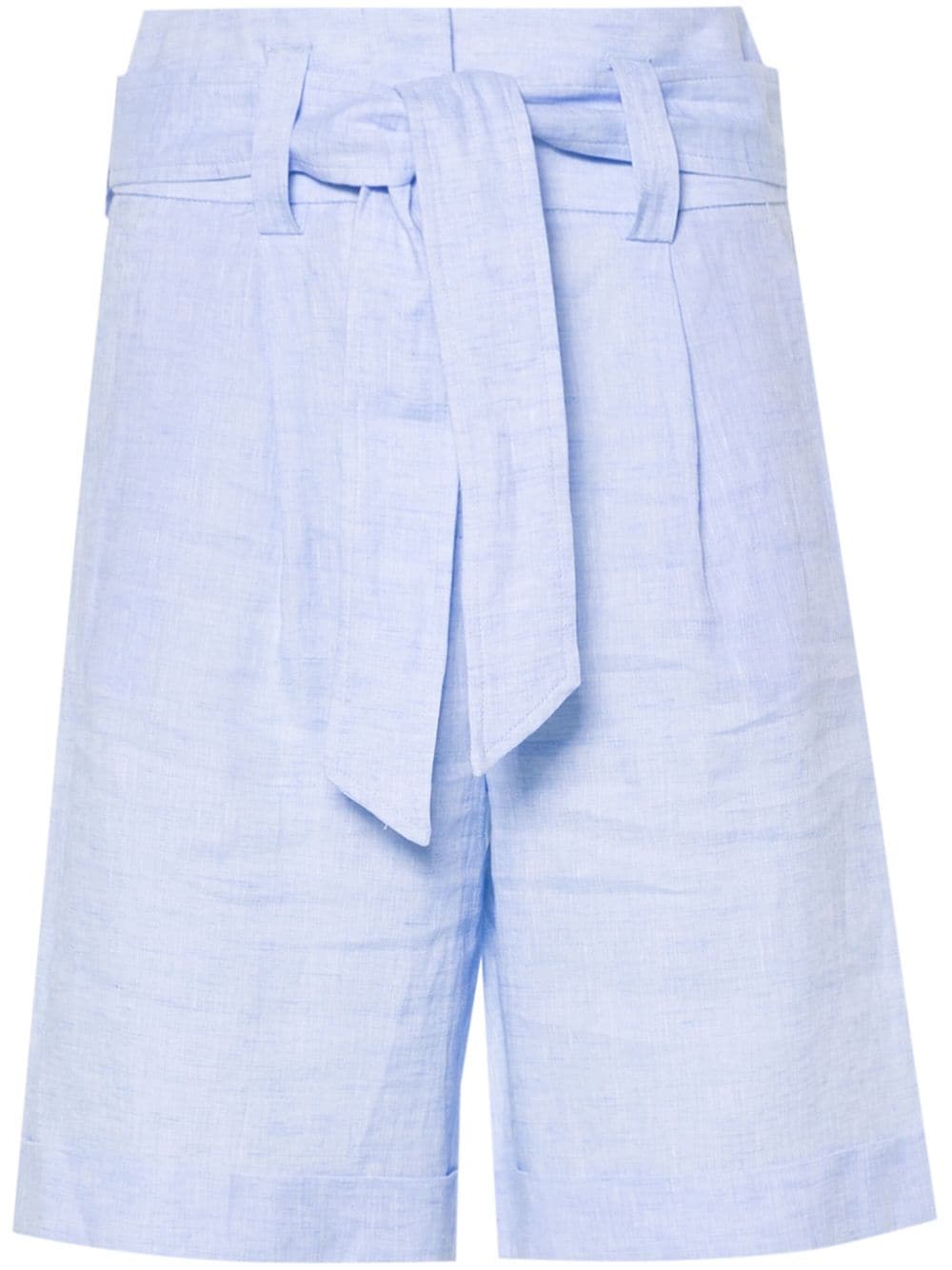 Peserico linen high-waisted shorts - Blue von Peserico