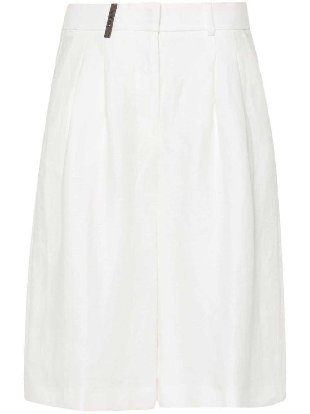 Peserico linen high-waisted shorts - White von Peserico