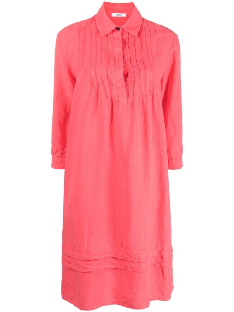 Peserico long-sleeve pleat-detail dress - Pink von Peserico