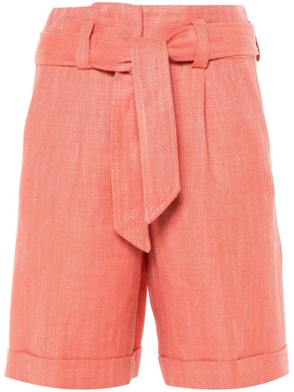 Peserico mélange linen shorts - Red von Peserico