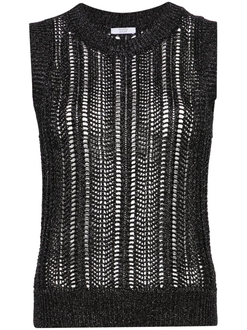 Peserico metallic-threading knitted top - Black von Peserico