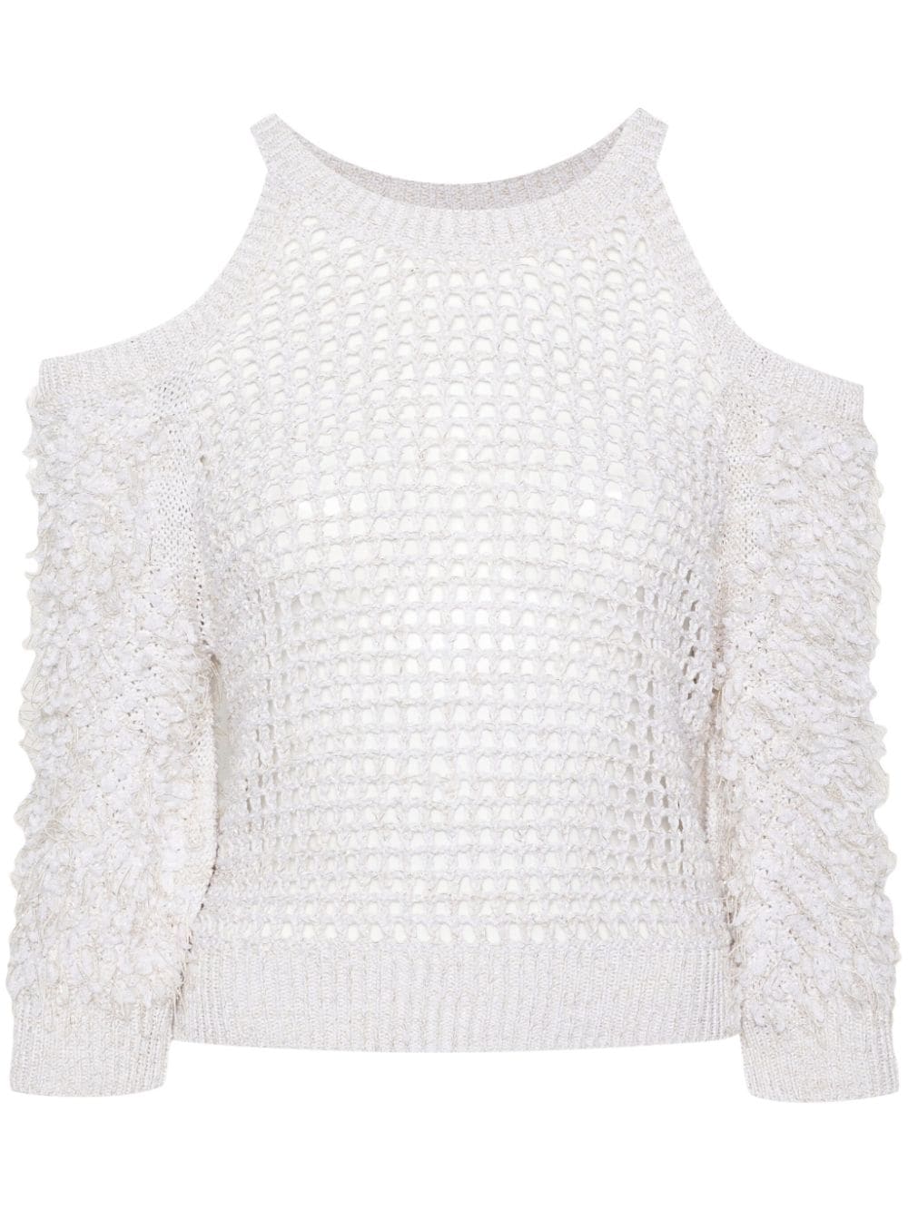 Peserico metallic-threading knitted top - White von Peserico