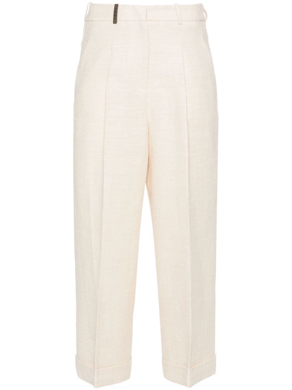 Peserico mid-waist tapered trousers - Neutrals von Peserico