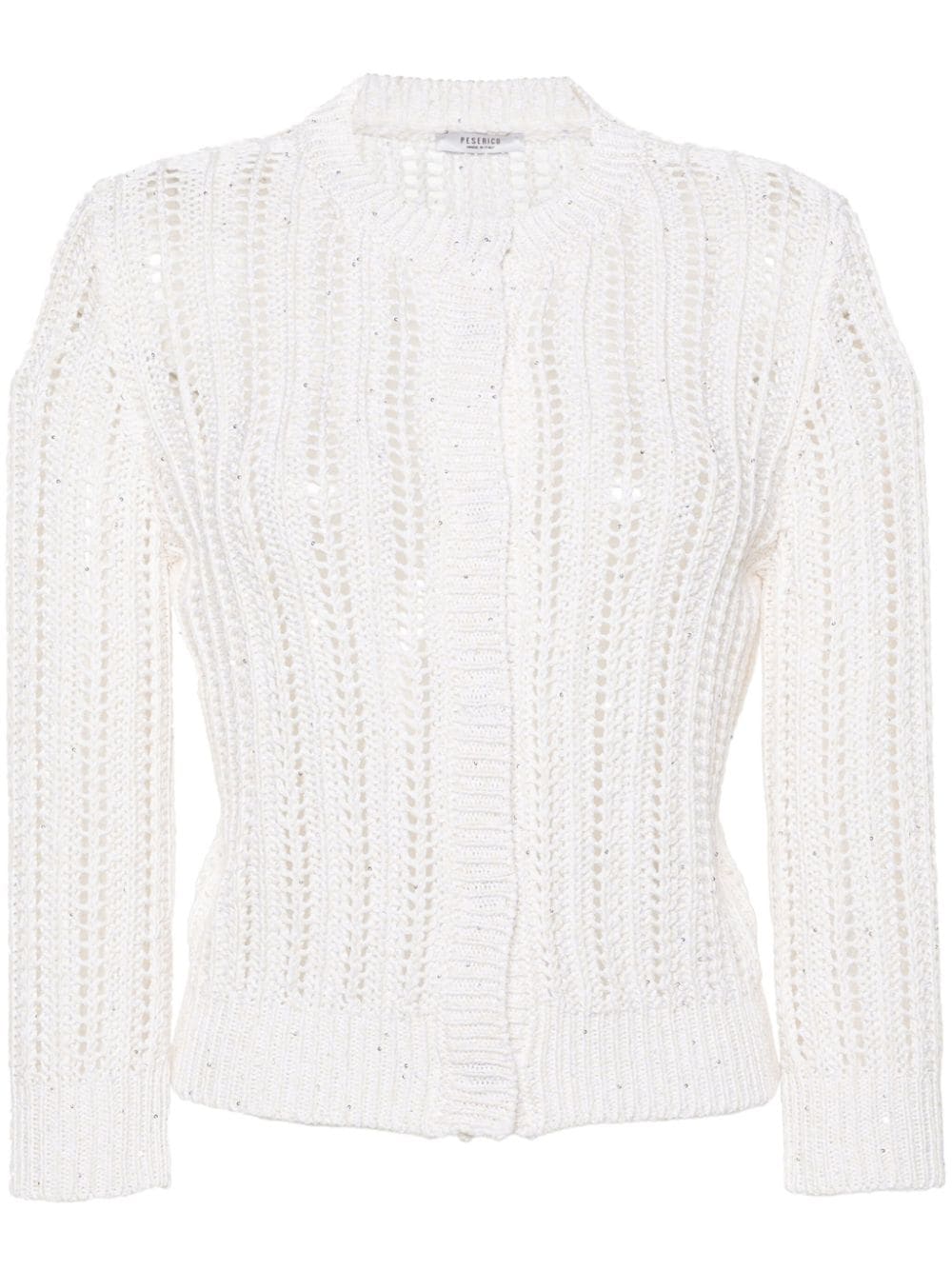 Peserico open-knit cotton cardigan - Neutrals von Peserico