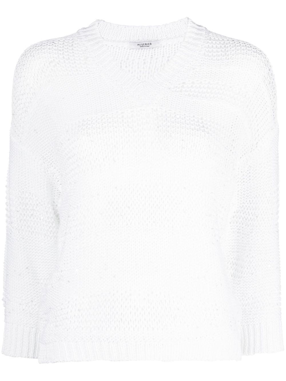 Peserico open-knit cropped jumper - White von Peserico