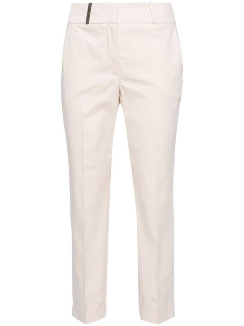 Peserico patch-detail slim trousers - Neutrals von Peserico