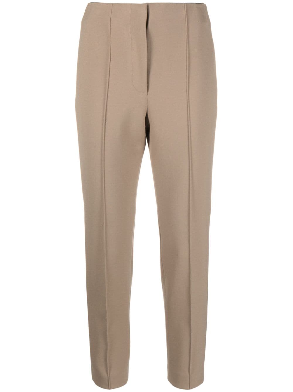 Peserico pintuck-detail cropped trousers - Brown von Peserico