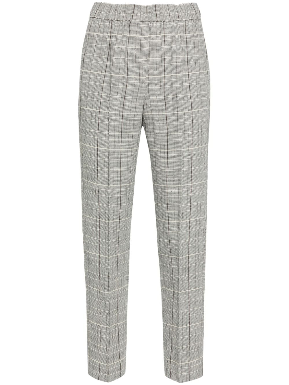 Peserico plaid-check cropped trousers - Grey von Peserico