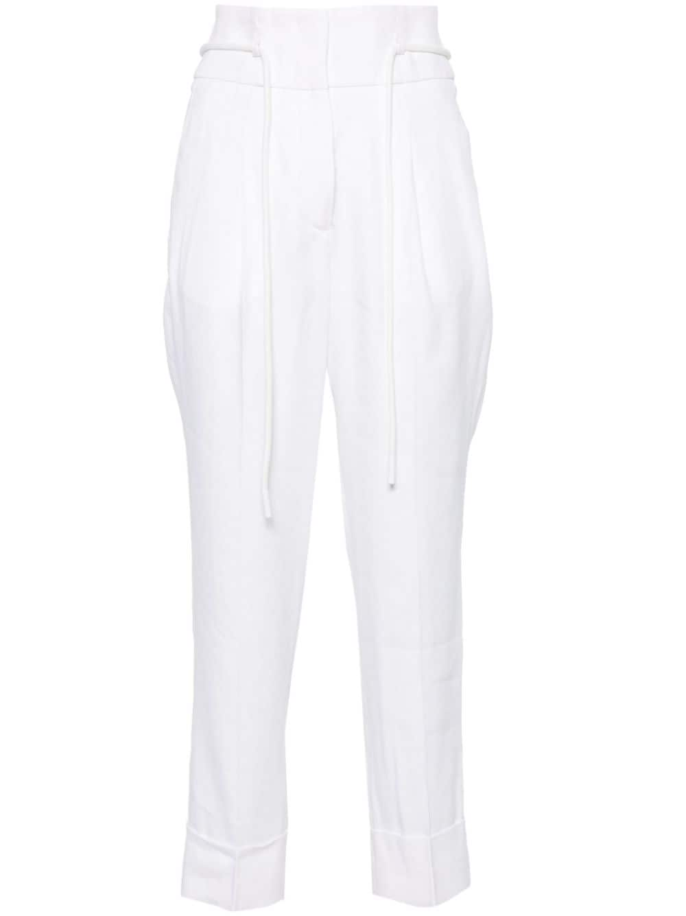 Peserico pleat-detail cropped trousers - White von Peserico