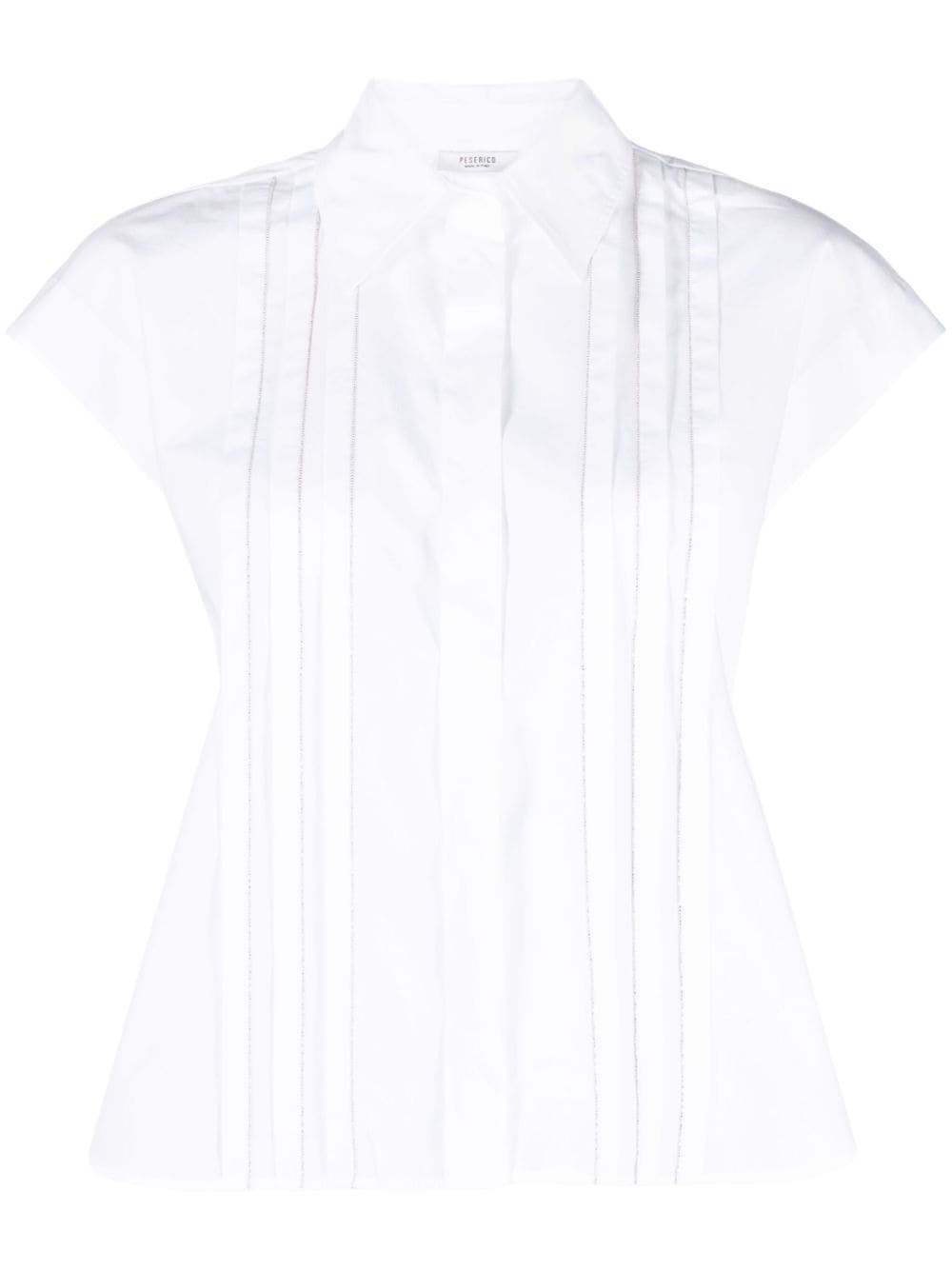 Peserico pleat-detail poplin shirt - White von Peserico